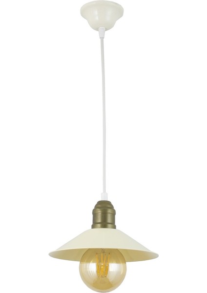 Tekli Krem Retro Rustik Model Modern Metal Sarkıt Avize