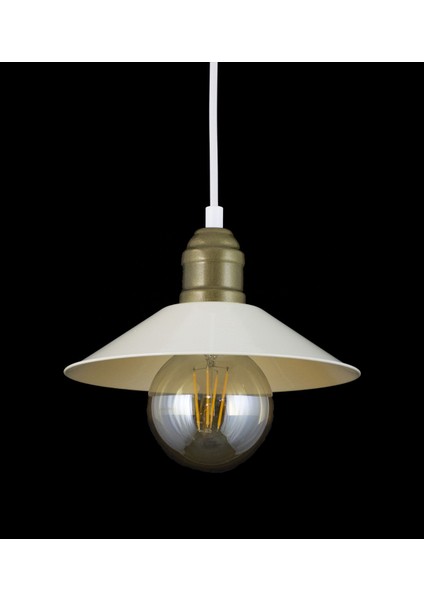 Tekli Krem Retro Rustik Model Modern Metal Sarkıt Avize