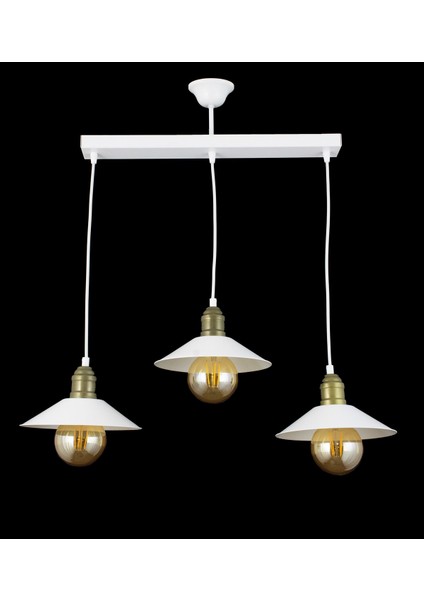 Üçlü Beyaz Retro Rustik Model Modern Metal Sarkıt Avize modelleri