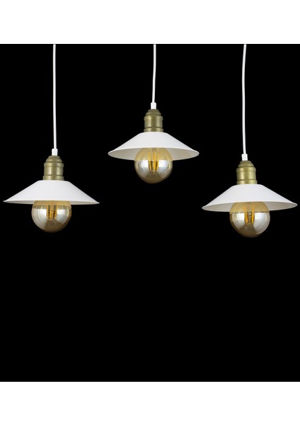 Üçlü Beyaz Retro Rustik Model Modern Metal Sarkıt Avize fırsatları