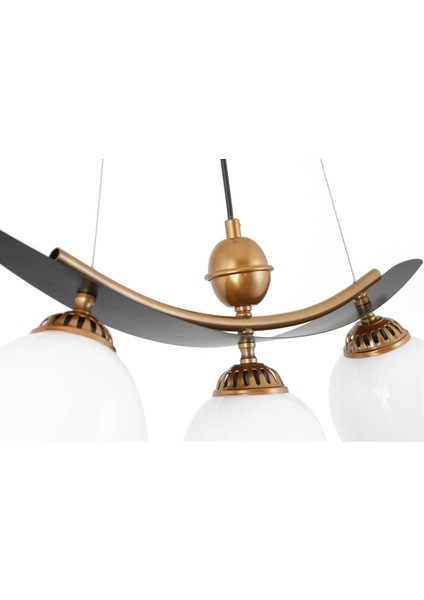 Üçlü Modern Tarz Kayık Model Metal Camlı Sarkıt Avize fiyatları