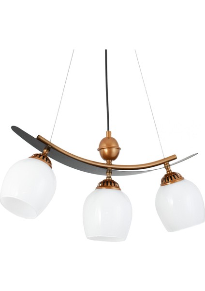 Üçlü Modern Tarz Kayık Model Metal Camlı Sarkıt Avize fırsatları