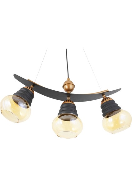 Üçlü Modern Tarz Kayık Model Metal Camlı Sarkıt Avize fırsatları