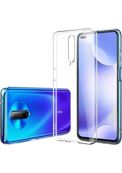 Case 4U Xiaomi Redmi K30 Kılıf A+ Şeffaf Lüx Süper Yumuşak 0.3mm Ince Slim Silikon + Cam Ekran Koruyucu Şeffaf