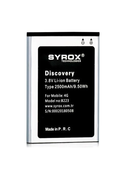 General Mobile Discovery 4G Batarya - SYX - B223