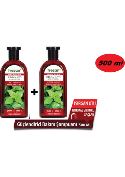 Isırgan Otu Şampuan Normal - Kuru Saçlar 500 ml 2 Adet