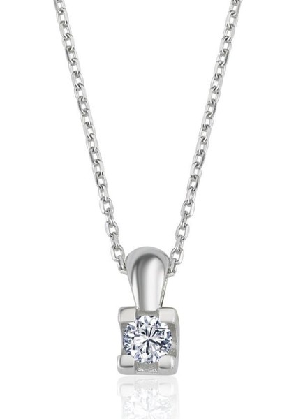 Swarovski Zirconia 0.60 Karat U Model Tektaş Ikili Gümüş Set fiyatları