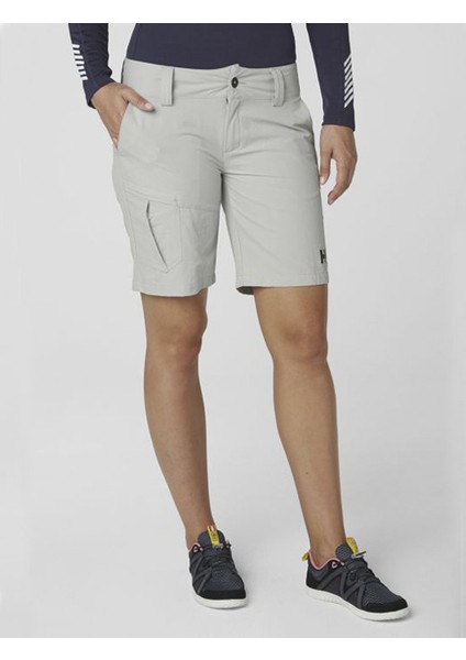 Helly Hansen Hh W Qd Cargo Shorts Hha.33942_Hha.853 Grey Fog 30 Kadın