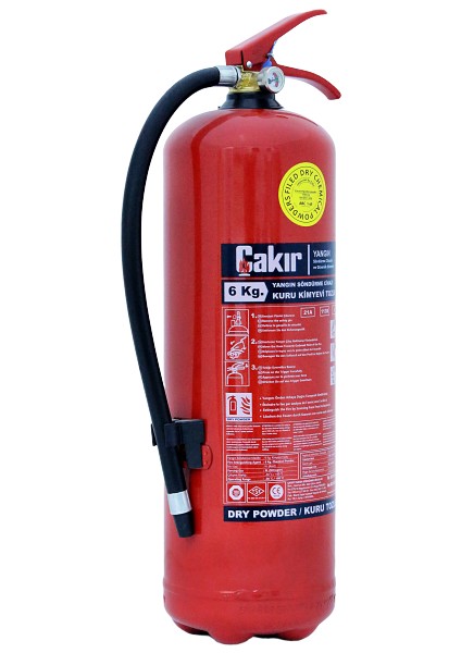 Yangın Söndürme Cihazı 6 kg Kkt Abc (Kuru Kimyevi Tozlu)