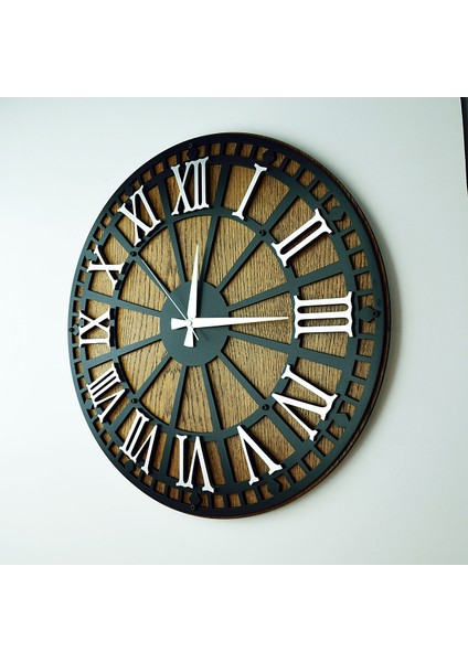 Kayra Saat Rustik Roma Silver (50CM)