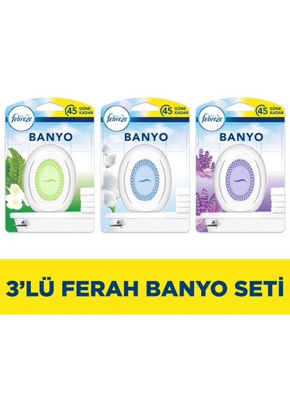 Hava Ferahlatıcı Banyo Oda Kokusu Temiz Çarşaf Ferahlığı&Lavanta&Dağ Esintisi