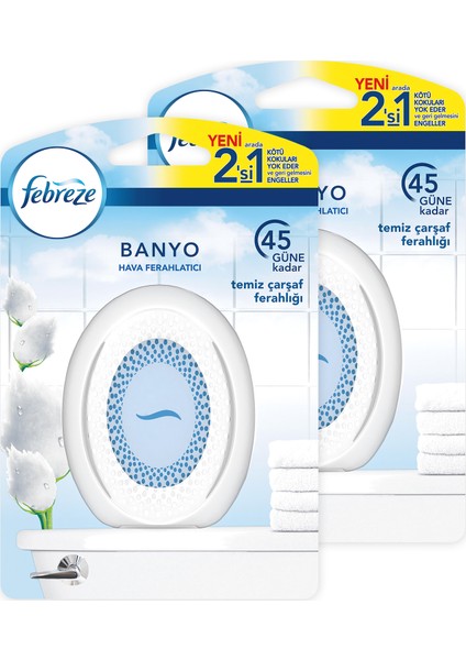 Hava Ferahlatıcı Banyo Oda Kokusu Temiz Çarşaf Ferahlığı x2 fiyatları