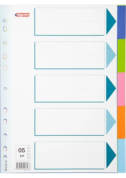 PP Seperatör 5 Renkli 50'li Kutu