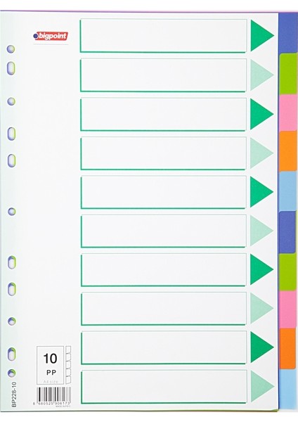 PP Seperatör 10 Renkli 30'lu Kutu