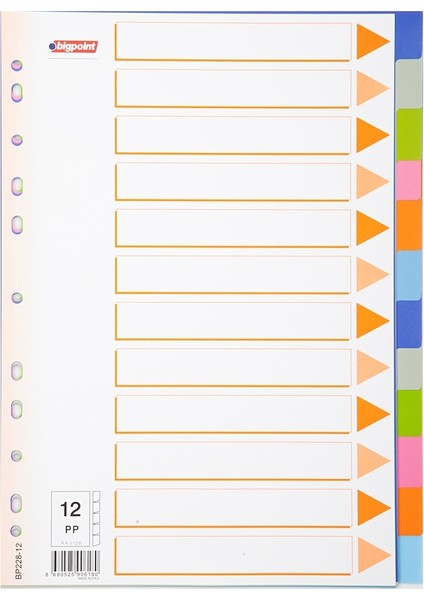 PP Seperatör 12 Renkli 25'li Kutu