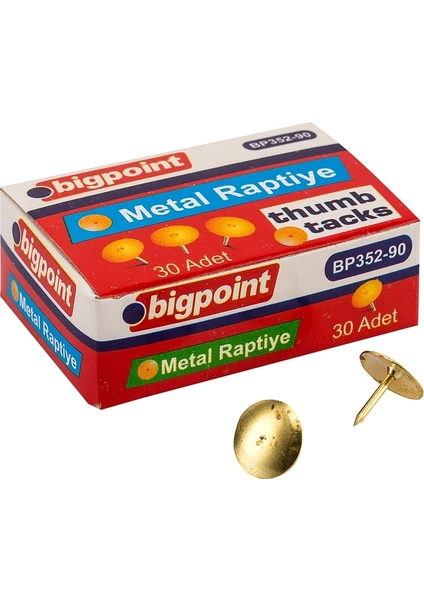 Raptiye Metal Sarı(Pirinç) 10'lu Kutu