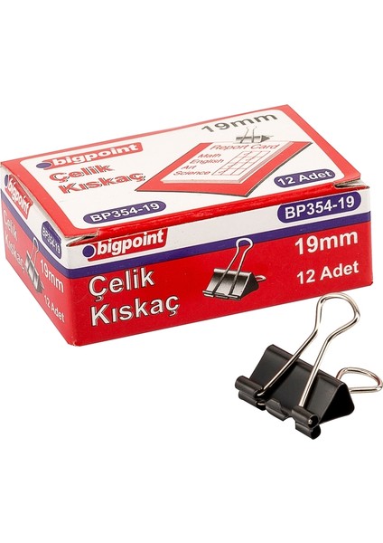 Çelik Kıskaç 19 mm 12'li Kutu