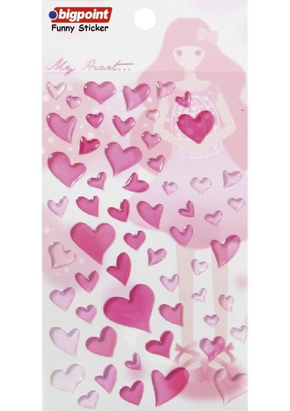 Sticker Damla Kalpler 15'li Paket