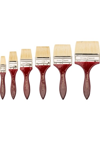 105 Serisi Doğal Kıl Yassı Zemin Fırçası No: 3" 12'li Kutu