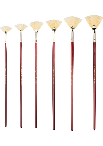 113 Serisi Doğal Kıl Yelpaze Fırça No: 4 12'li Kutu