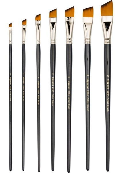 200A Serisi Sentetik Kıl Yan Kesik Fırça No: 4 12'li Kutu