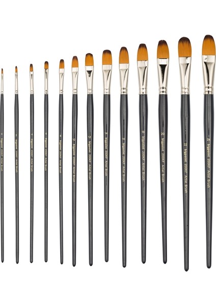 200KF Serisi Sentetik Kıl Kedi Dili Fırça No: 22 12'li Kutu