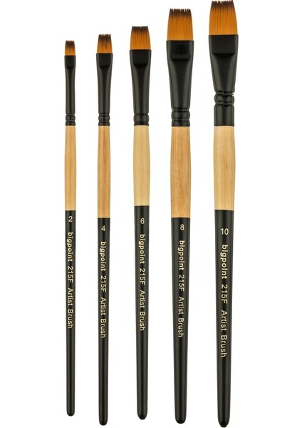 215F Serisi Sentetik Kıl Düz Kesik Fırça No: 2 12'li Kutu