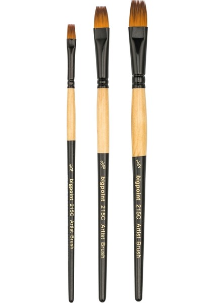 215C Serisi Sentetik Kıl Tarak Fırça No: 3/8 12'li Kutu