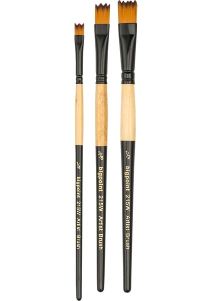 215W Serisi Sentetik Kıl Dalga Fırça No: 1/4 12'li Kutu