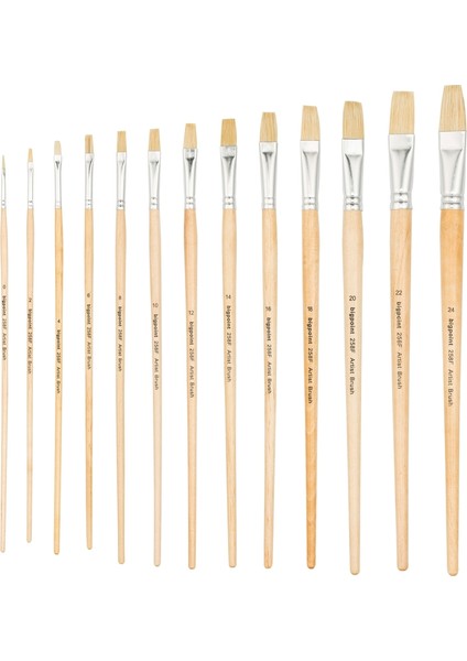 258F Serisi Doğal Kıl Düz Kesik Fırça No: 10 12'li Kutu