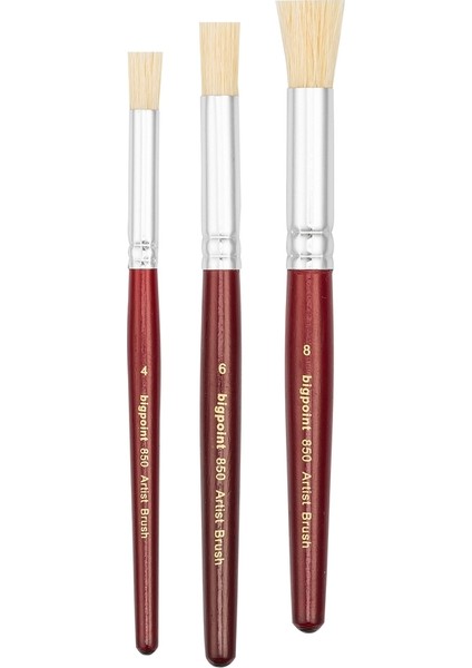 850 Serisi Doğal Kıl Tampon (Stencil) Fırçası No: 4 12'li Kutu