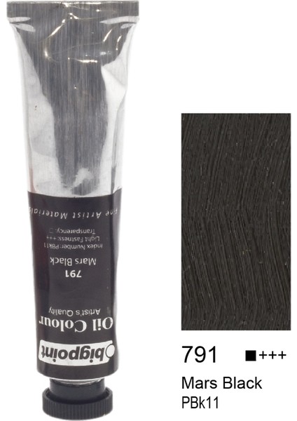Yağlı Boya 45 ml Mars Black 791 6'lı Kutu