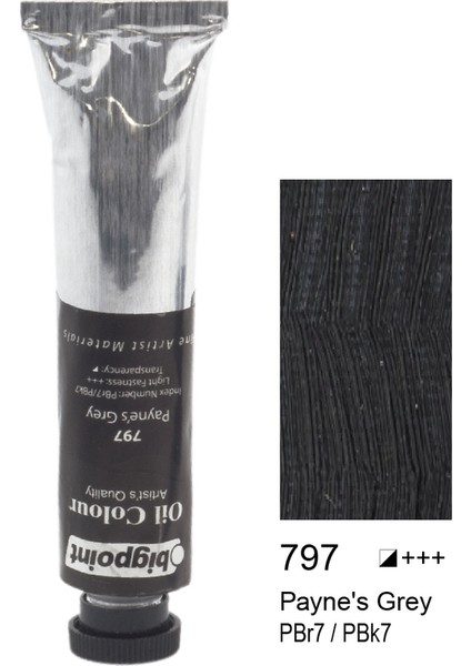 Yağlı Boya 45 ml Payne's Grey 797 6'lı Kutu