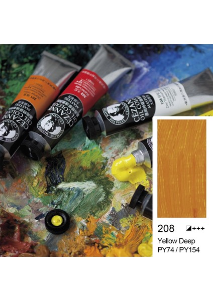 Cezanne Extra Fine Yağlı Boya 45 ml Yellow Deep 208 6'lı Kutu