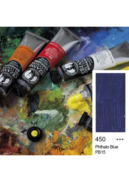 Cezanne Extra Fine Yağlı Boya 45 ml Phthalo Blue 450 6'lı Kutu