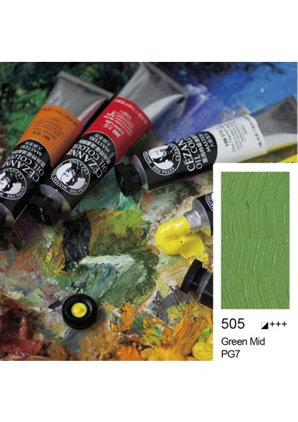 Cezanne Extra Fine Yağlı Boya 45 ml Green Mid 505 6'lı Kutu