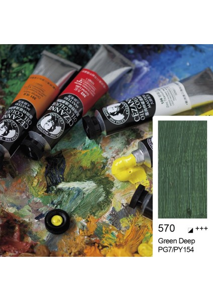 Cezanne Extra Fine Yağlı Boya 45 ml Green Deep 570 6'lı Kutu