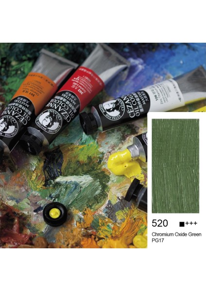 Cezanne Extra Fine Yağlı Boya 45 ml Chromium Oxide Green 520 6'lı Kutu
