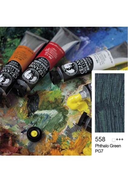 Cezanne Extra Fine Yağlı Boya 45 ml Phthalo Green 558 6'lı Kutu