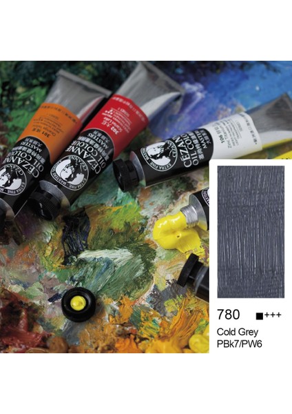 Cezanne Extra Fine Yağlı Boya 45 ml Cold Grey 780 6'lı Kutu