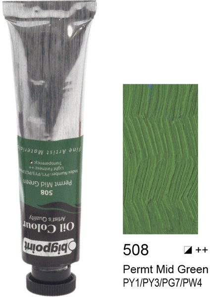 Yağlı Boya 45 ml Permt Mid Green 508 6'lı Kutu