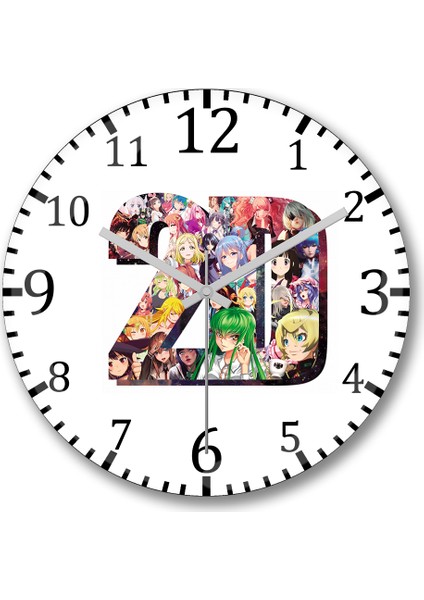 2D is Life Duvar Saati Bombeli Gercek Cam