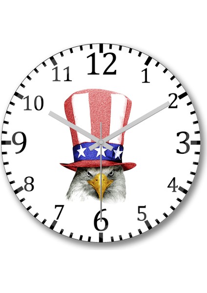 American Eagle Omega Duvar Saati Bombeli Gercek Cam