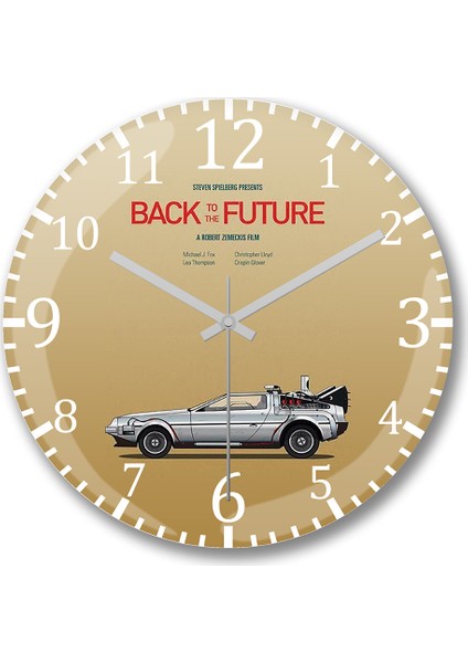Back To The Future Duvar Saati Bombeli Gercek Cam