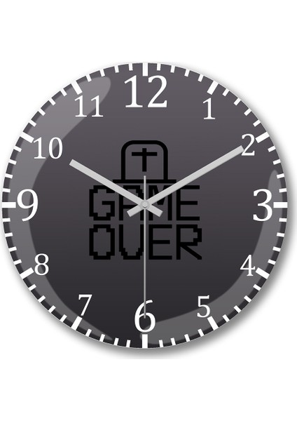 Blusa Game Over Duvar Saati Bombeli Gercek Cam