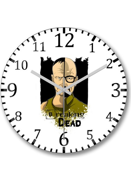 Breaking Dead Duvar Saati Bombeli Gercek Cam