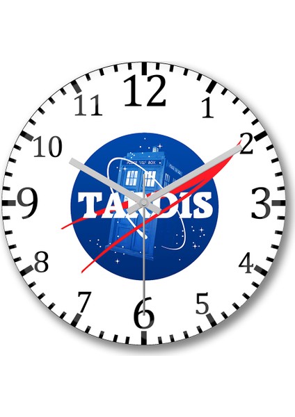 Doctor ho Nasa Tardıs Duvar Saati Bombeli Gercek Cam