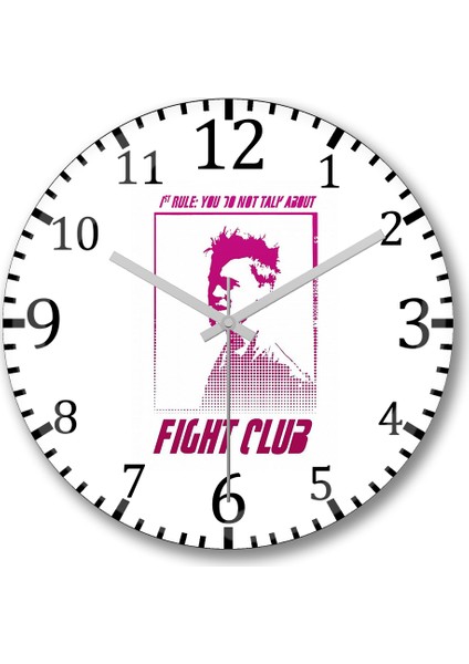 Fight Club Duvar Saati Bombeli Gercek Cam