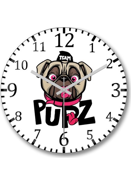 Kurabiye Canavarı Duvar Saati Bombeli Gercek Cam