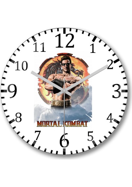 Mortal Kombat Kano Game Duvar Saati Bombeli Gercek Cam